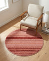 Jewel Oasis Collection Area Rug - Sapphire (Rusty Pink Rose) Round Rusty Pink Rose  lifestyle 51