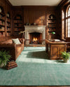 Berkshire Estate Collection Area Rug - Windsor (Green) Rectangle Green  lifestyle 13