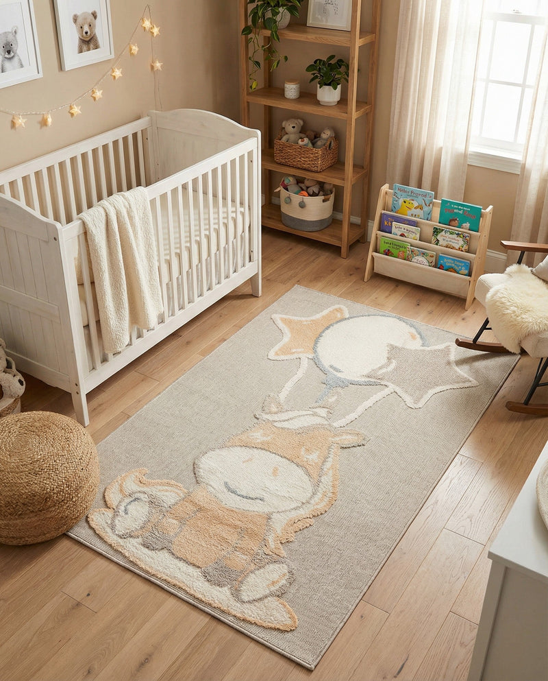 Wonder Tykes Collection Area Rug - Enchanted Rectangle Peach Blossom  lifestyle 17