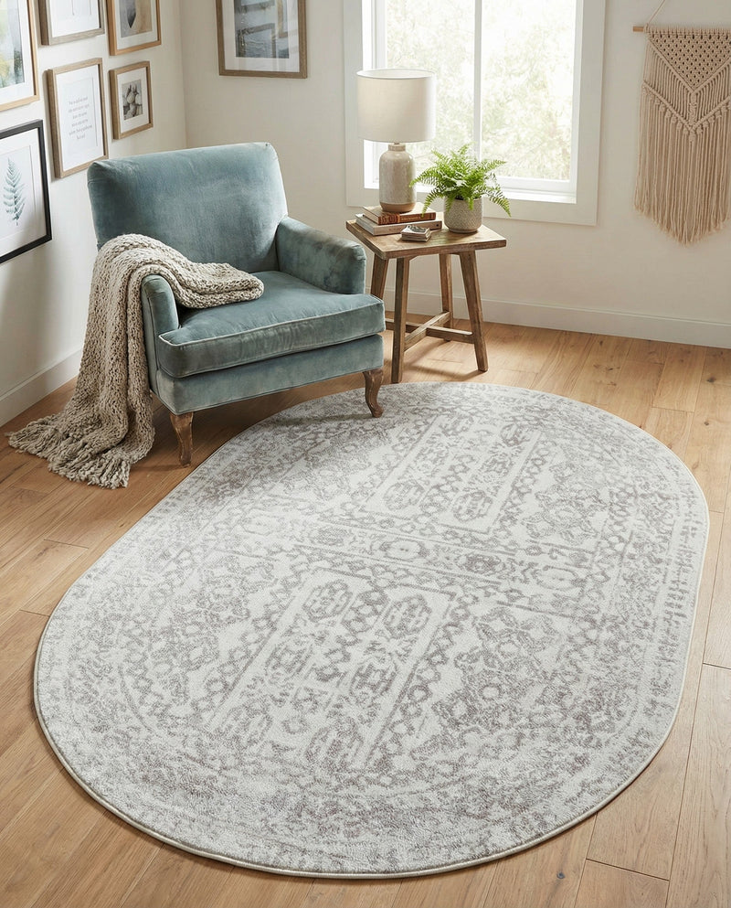 Cambridge Classics Collection Area Rug - Trinity (Cream) Oval Cream  lifestyle 61