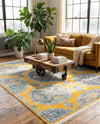 Arcadia Rugs Collection Area Rug -  Atlantis (Yellow) Rectangle Yellow  lifestyle 9