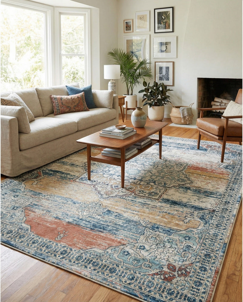 Mykonos Manor Collection Area Rug -  Tinos (Multi) Rectangle Multi  lifestyle 24
