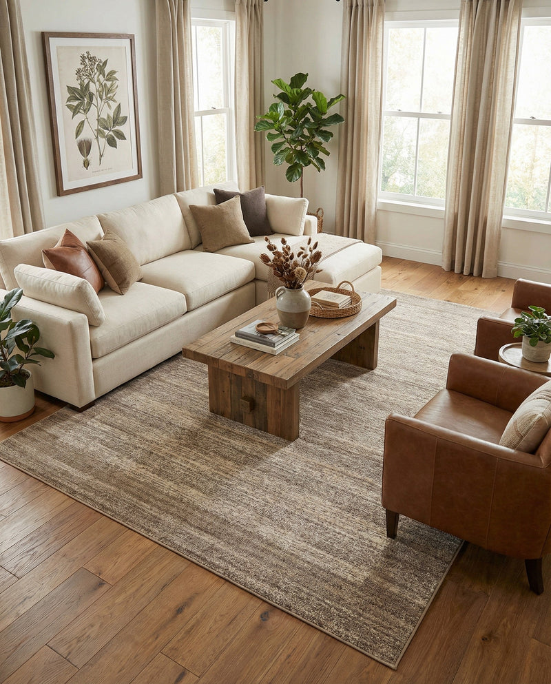 Studio Haven Collection Area Rug -  Conservatory (Beige) Rectangle Beige  lifestyle 18