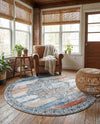 Mykonos Manor Collection Area Rug -  Tinos (Multi) Round Multi  lifestyle 32