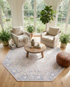 Heritage Elegance Collection Area Rug -  Nijo Octagon Beige  lifestyle 29
