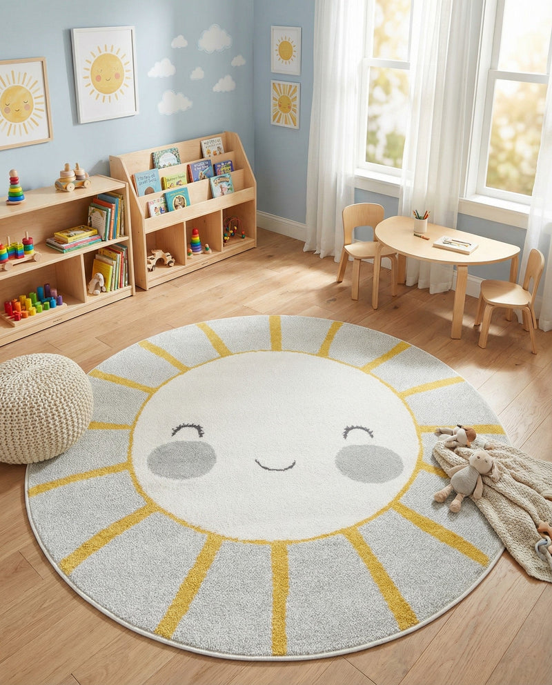 Wonder Tykes Collection Area Rug -  Twirl Round Gray  lifestyle 20