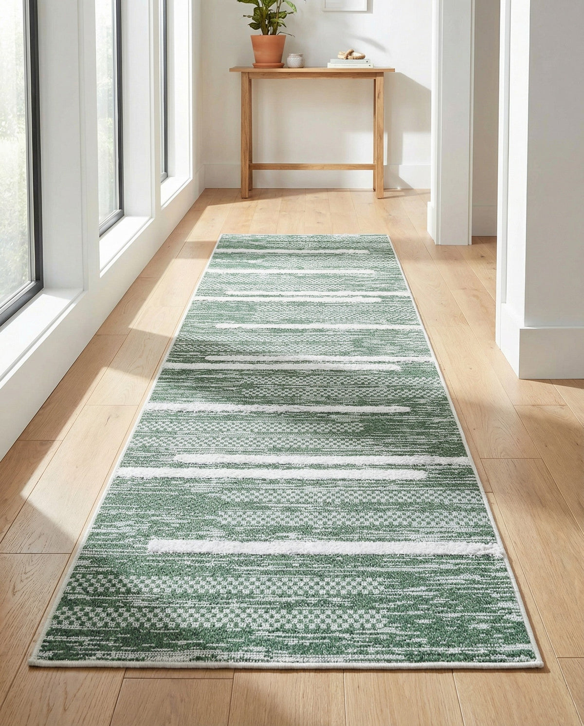 Cathedral Elegance Collection Area Rug - Chapel Runner Green  lifestyle 188