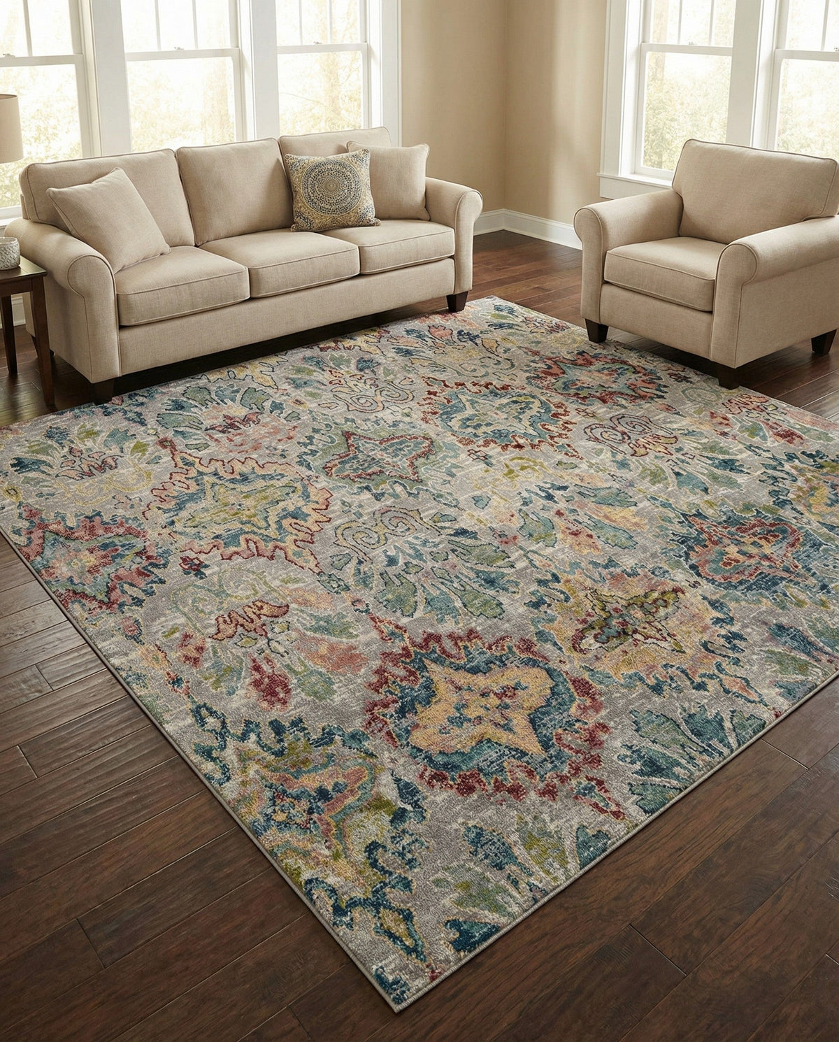 Savannah Elegance Collection Area Rug -  Forsyth Square Multi  lifestyle 164