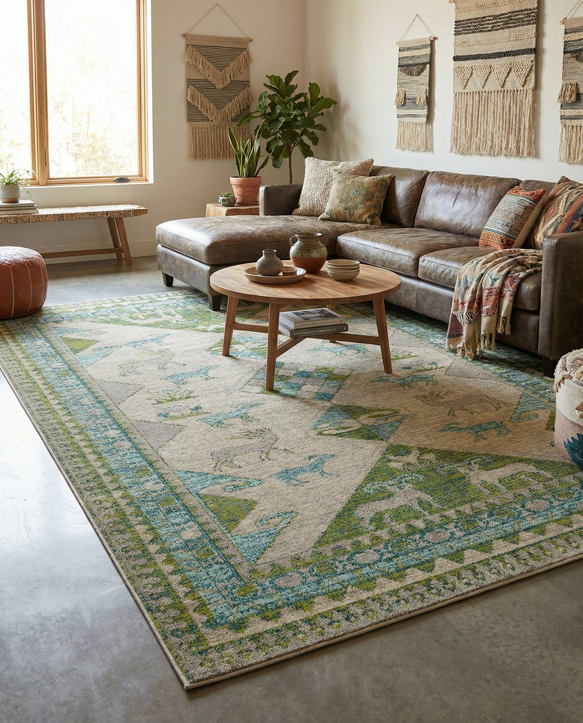 Sedona Vista Collection Area Rug -  Nolina Rectangle Green  lifestyle 41