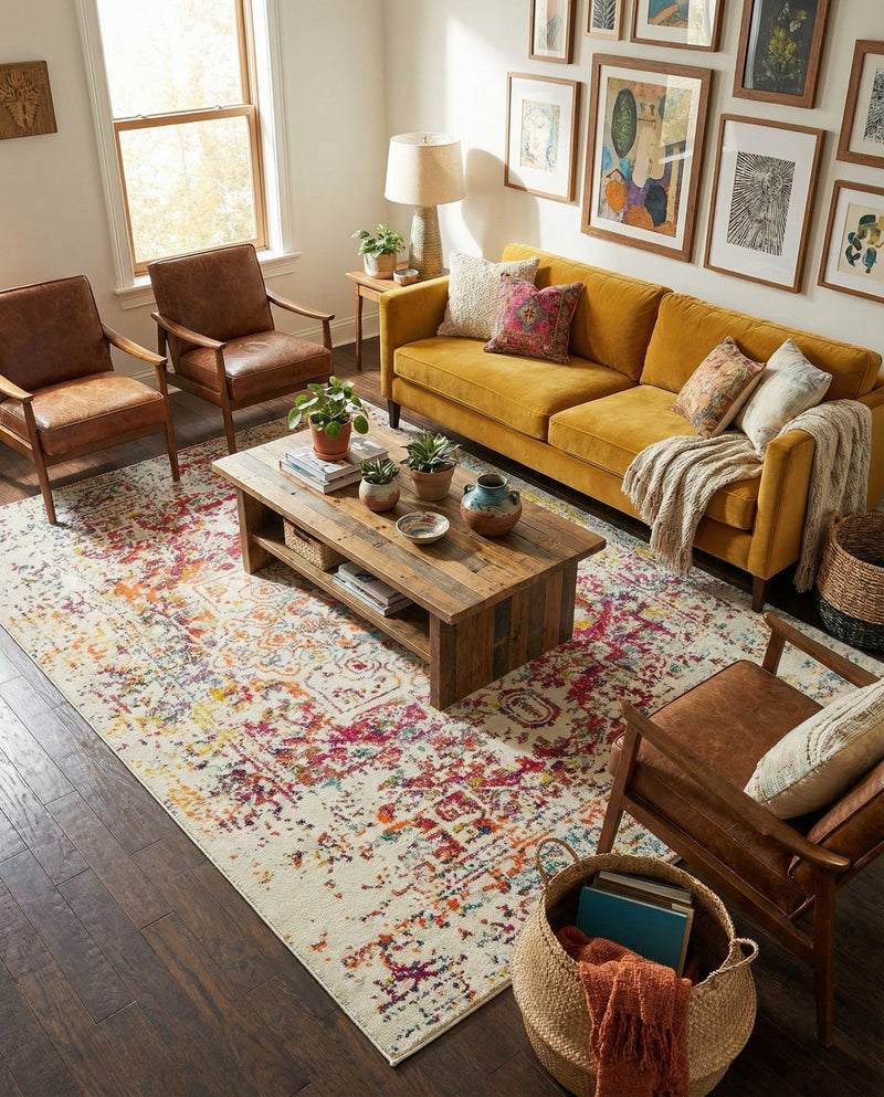 Georgetown Rugs Collection Area Rug - Dupont (Light Multi) Rectangle Light Multi  lifestyle 15