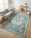 Beverly Grove Collection Area Rug - Melrose (Aqua) Rectangle Aqua  lifestyle 14