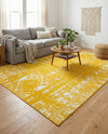 Brighton Stripes Collection Area Rug - Sussex (Yellow) Rectangle Yellow  lifestyle 16