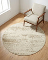 Studio Haven Collection Area Rug -  Gallery (Bone Beige) Round Bone Beige  lifestyle 67
