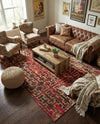 Neptune Elegance Collection Area Rug -  Proteus Rectangle Burgundy  lifestyle 34