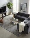 Hollywood Luxe Collection Area Rug - Sunset (Gray Silver) Rectangle Gray Silver  lifestyle 5