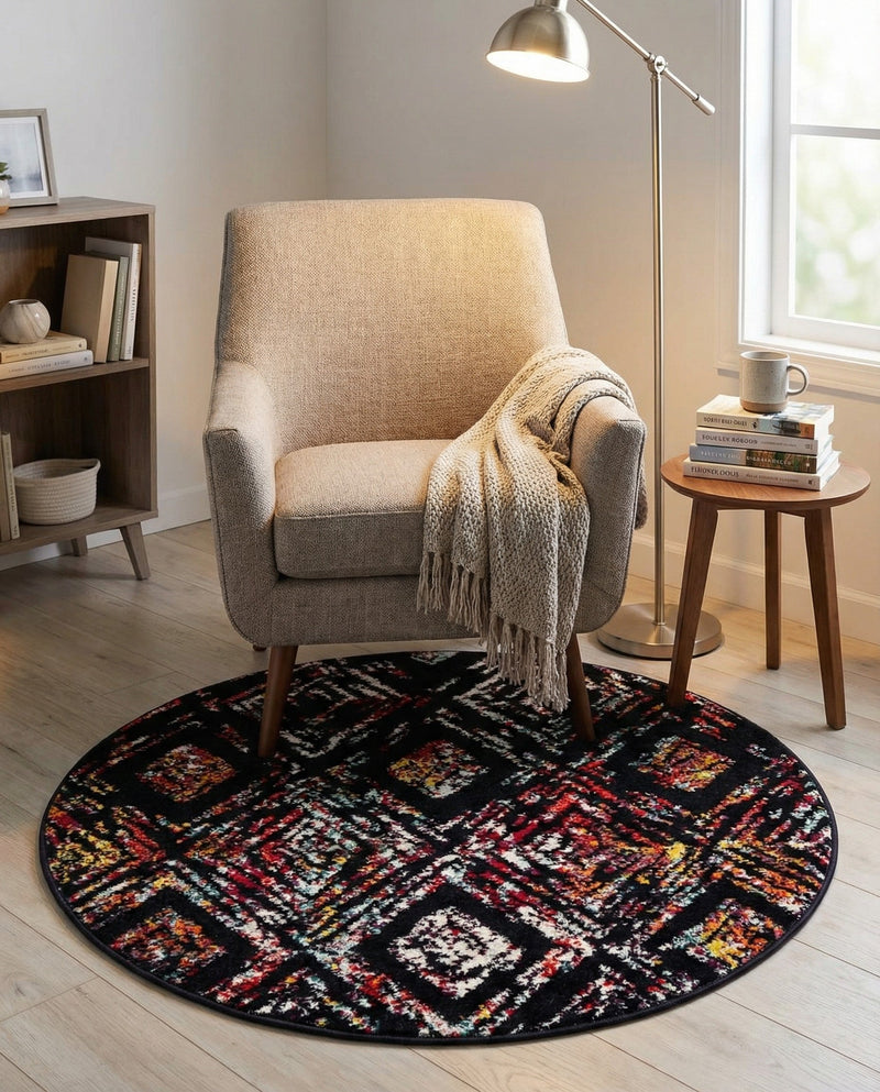 Brighton Terrace Collection Area Rug -  Ovingdean Round Multi  lifestyle 50