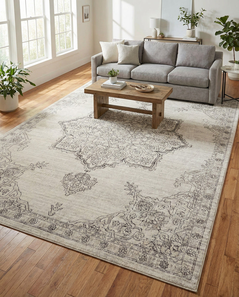 Mykonos Manor Collection Area Rug -  Tinos (Ivory) Rectangle Ivory  lifestyle 4