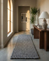 Woolen Sphere Collection Area Rug - Orbsburg (Gray) Runner Gray  lifestyle 30