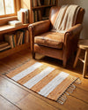 Tassel Trail Collection Area Rug - Pathway (Beige) Rectangle Beige  lifestyle 9