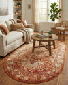 Savannah Soiree Collection Area Rug -  Everglade (Rust Red) Oval Rust Red  lifestyle 77