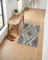 Marrakech Mosaic Collection Area Rug -  Medina Rectangle Black and White  lifestyle 5