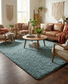Eternal Plush Oasis Collection Area Rug -  Tranquility (Slate Blue) Rectangle Slate Blue  lifestyle 20