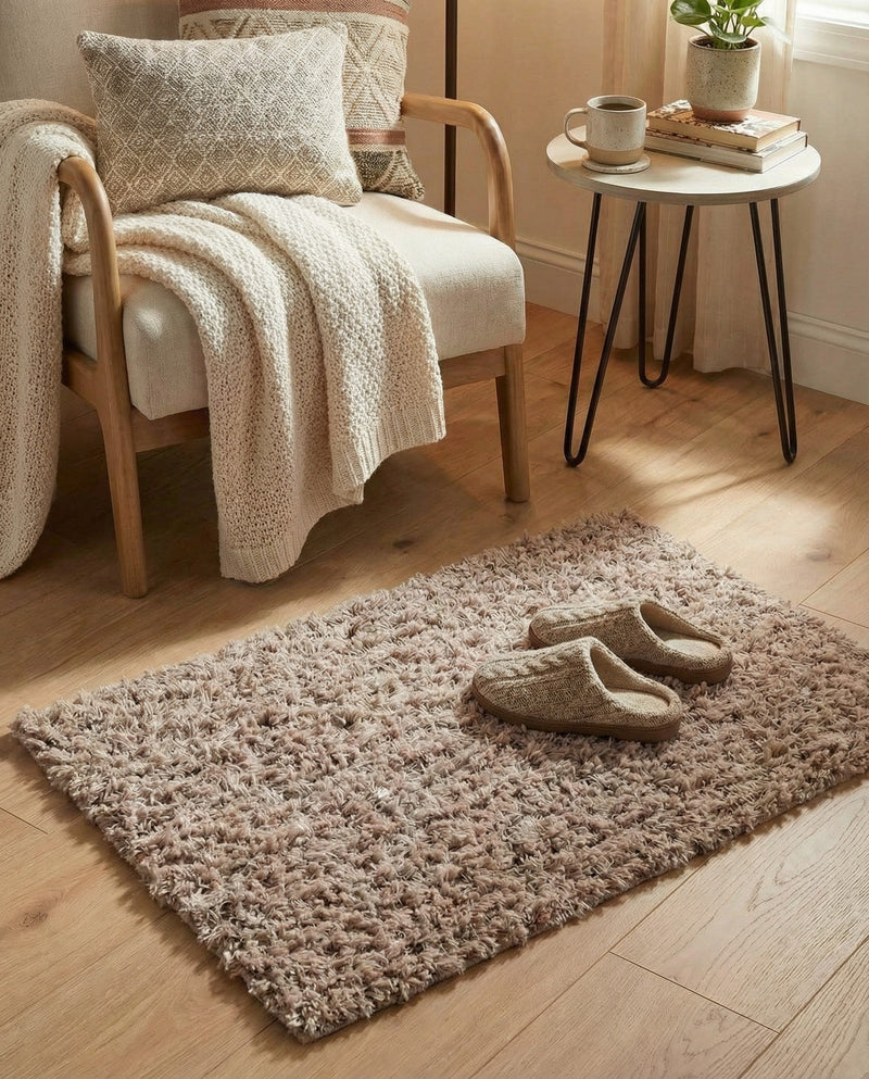 Eternal Plush Oasis Collection Area Rug -  Tranquility (Khaki) Rectangle Khaki  lifestyle 32