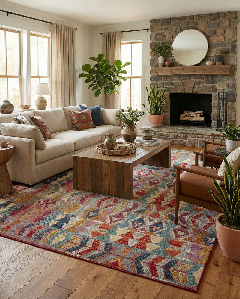 Urban Terrace Collection Area Rug -  Arcade Rectangle Multi  lifestyle 41