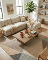 Desert Weave Jute Collection Area Rug -  Mojave Rectangle Multi  lifestyle 5