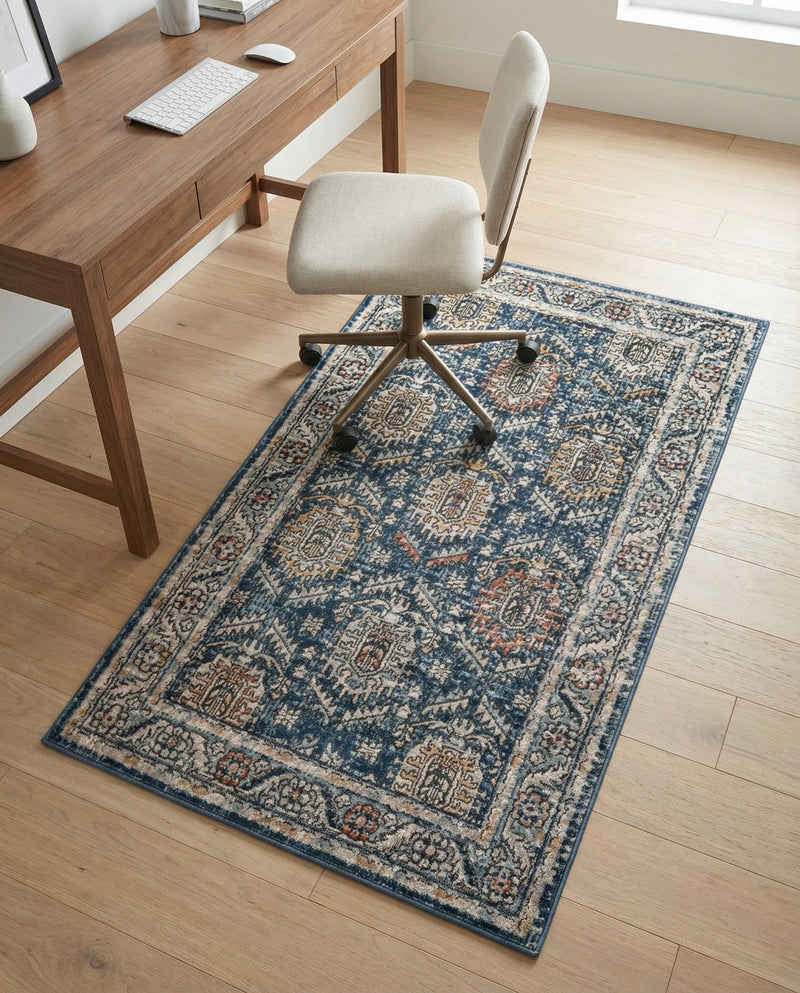 Mykonos Manor Collection Area Rug -  Paros Rectangle Blue  lifestyle 43