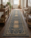 Tabriz Tapestries Collection Area Rug - Azerbaijan (Gray) Runner Gray  lifestyle 65