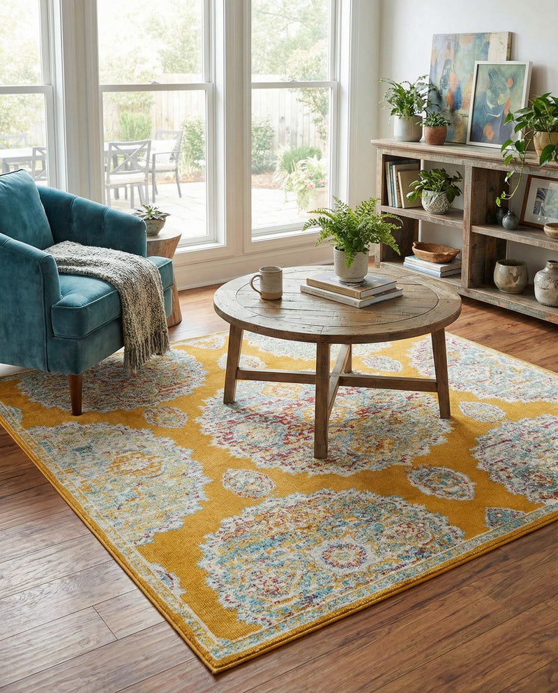 Arcadia Rugs Collection Area Rug -  Atlantis (Orange) Square Orange  lifestyle 37