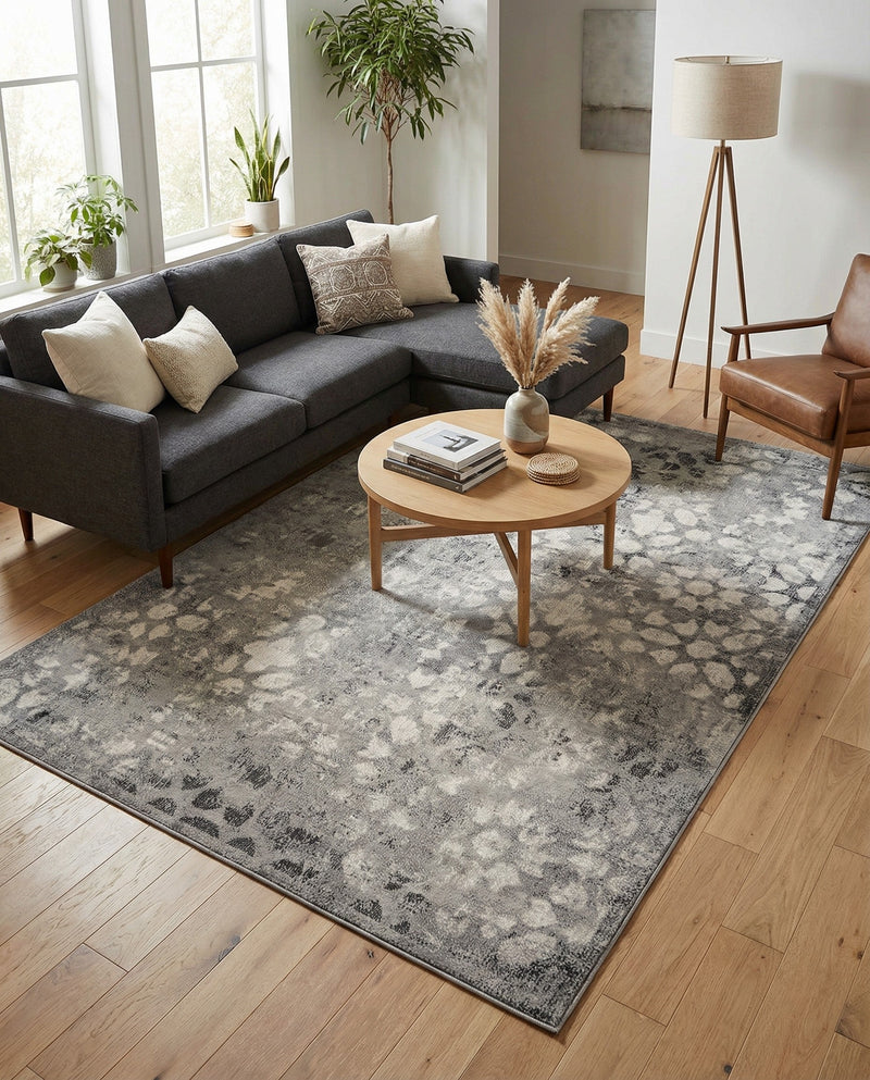 Riviera Elegance Collection Area Rug -  Vence Rectangle Dark Gray  lifestyle 27