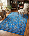 Isfahan Elegance Collection Area Rug - Naghsh-e Jahan (Dark Blue) Rectangle Dark Blue  lifestyle 25