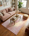Dover Terrace Collection Area Rug - Marina (Pink) Rectangle Pink  lifestyle 24