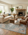 Coastal Haven Collection Area Rug - Seabreeze (Blue) Rectangle Blue  lifestyle 10