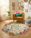 Colorburst Oasis Collection Area Rug -  Calypso Octagon Multi  lifestyle 43