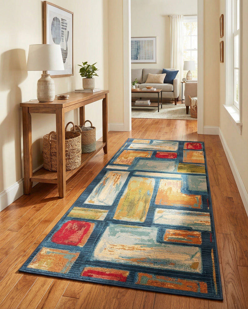 Urban Terrace Collection Area Rug -  Portico Runner Multi  lifestyle 33