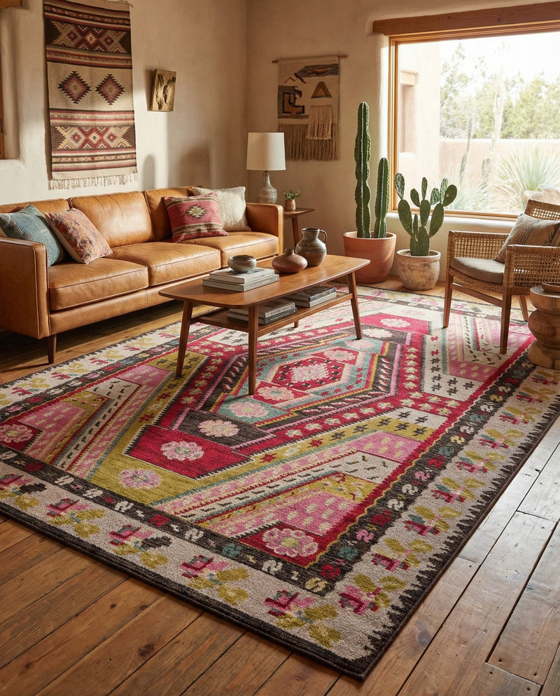 Sedona Vista Collection Area Rug -  Anasazi Rectangle Multi  lifestyle 14
