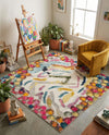 Colorburst Oasis Collection Area Rug -  Calypso Square Multi  lifestyle 76
