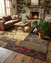 Bistro Lounge Collection Area Rug -  Lungo Rectangle Beige  lifestyle 15