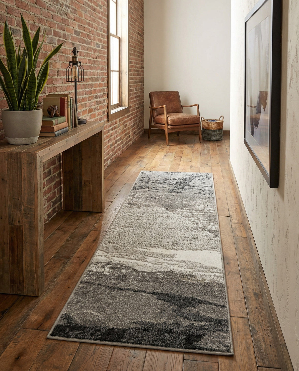Copenhagen Edge Collection Area Rug - Nyhavn Runner Black  lifestyle 128