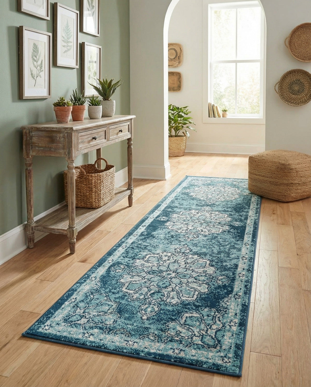 Beverly Grove Collection Area Rug - Melrose (Navy Blue) Runner Navy Blue  lifestyle 83