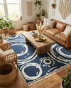 Sahara Chic Collection Area Rug -  Nubia Rectangle Blue  lifestyle 63