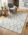 Garden Maze Retreat Collection Area Rug -  Greenbower Rectangle White  lifestyle 11