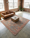 Savannah Threads Collection Area Rug -  Patagonian Square Antique Blue  lifestyle 49