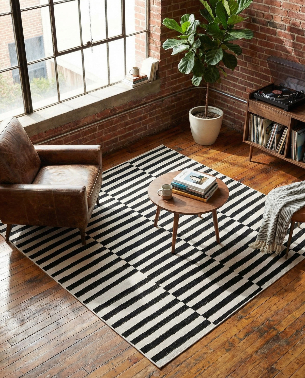 Soho Elegance Collection Area Rug -  Hudson (Black) Square Black  lifestyle 98