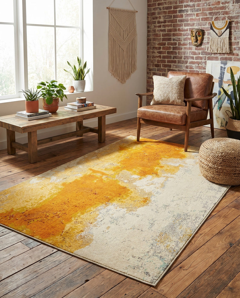 Marrakesh Elegance Collection Area Rug -  Tarfaya Rectangle Yellow  lifestyle 14