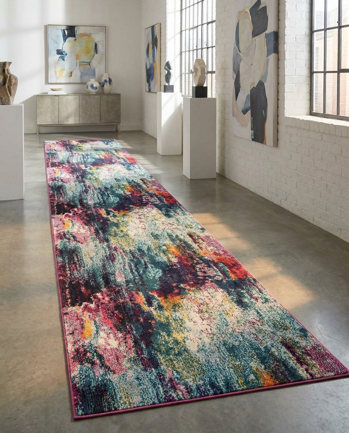 Chromatic Oasis Collection Area Rug -  Oasis Runner Multi  lifestyle 98