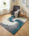 Cozy Haven Shag Collection Area Rug -  Oasis Rectangle Turquoise  lifestyle 70